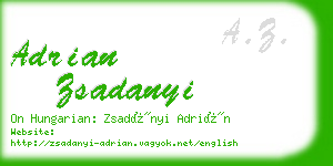 adrian zsadanyi business card